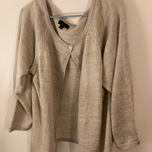Beige plus size sweater